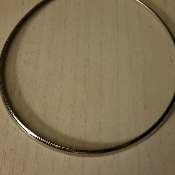 Stainless Steel Flat Omega Necklace - Picture 9 of 13